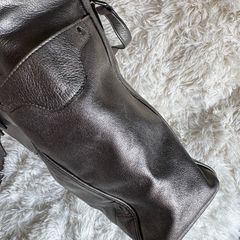 Metallic Silver Coach Tote - Picture 12 of 12